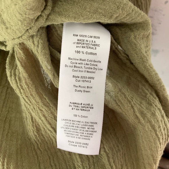 Current/Elliott The Picnic Shirt in Dusky Green - Picture 7 of 8